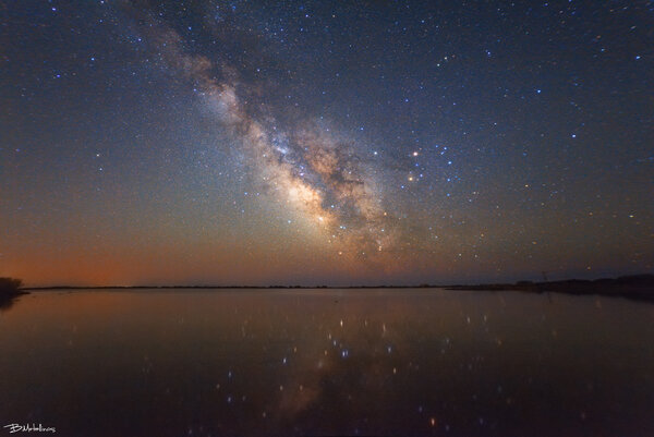 Ο Γαλαξίας μας πάνω απο την Λιμνοθάλασσα Κορισσίων