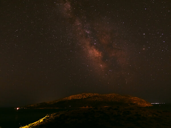 Milky Way Galaxy Over Patroklos Island