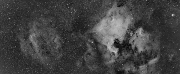 Ngc 7000 & Sh2-119 Mosaic In H-alpha