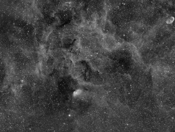 Sh2-101 - Tulip Nebula Widefield In H-alpha