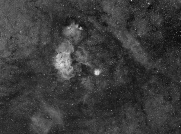 M8 & M20 Nebula Widefield In H-alpha