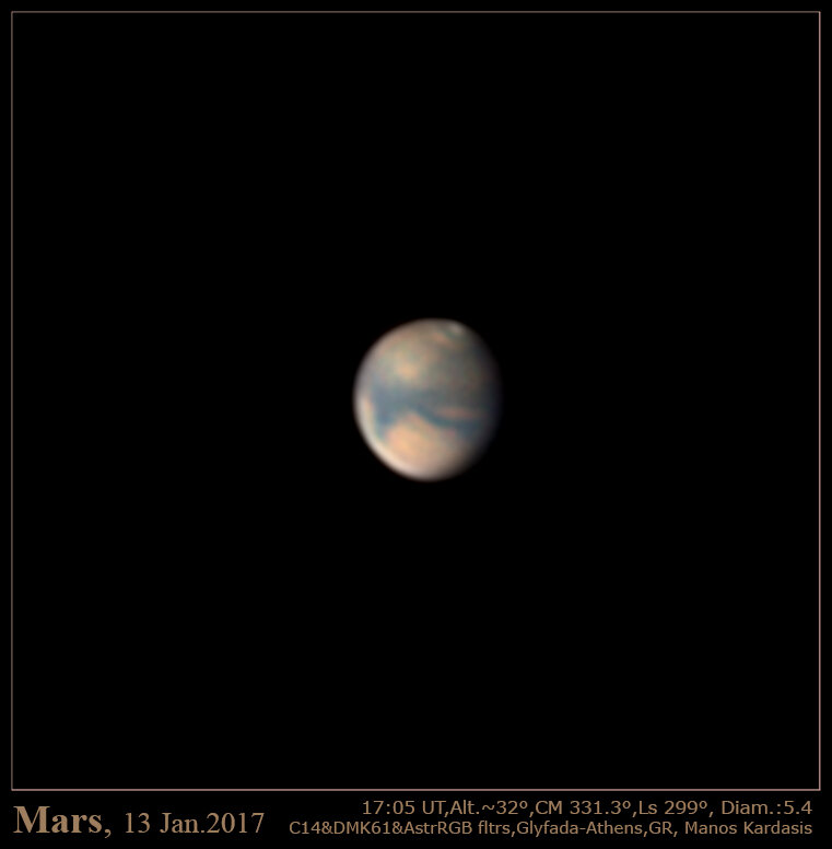 ''Αρης 13 Ιαν.2017 (5.4 Arcsec)