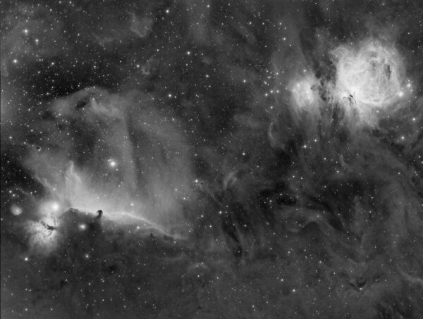 Μ42 & Horsehead Nebula Widefield in H-alpha