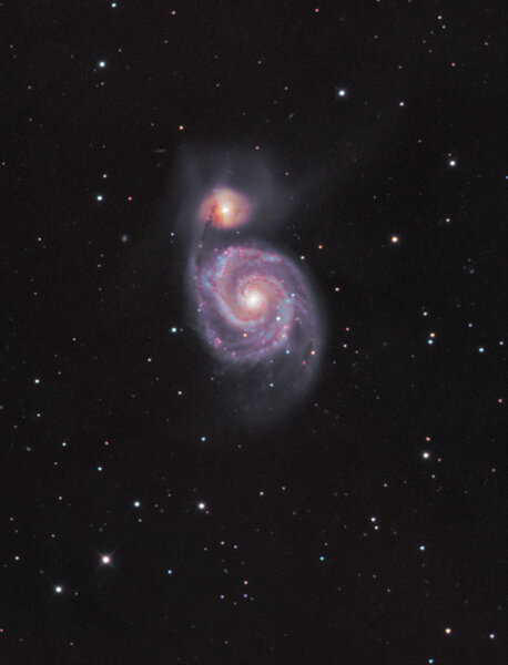 M51 Lrgb + Ha Blending