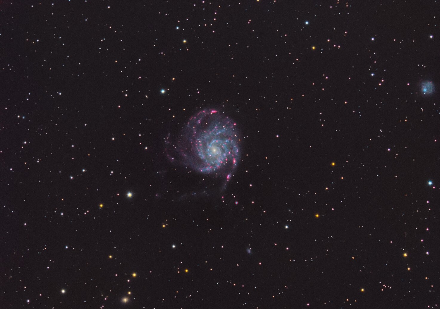M101 The Pinwheel Galaxy And Dwarf Galaxy Ngc 5474