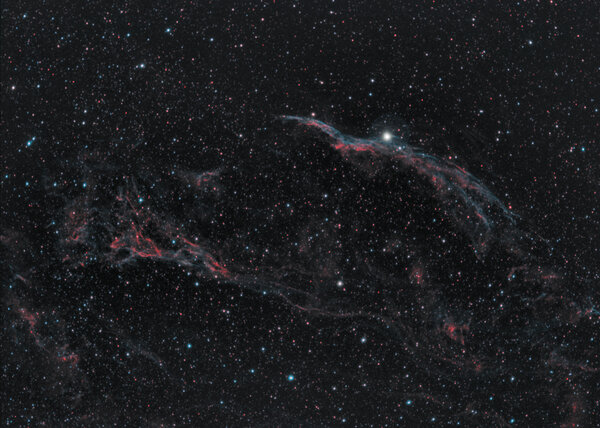 Western Veil Nebula (ngc 6960) - Bicolour