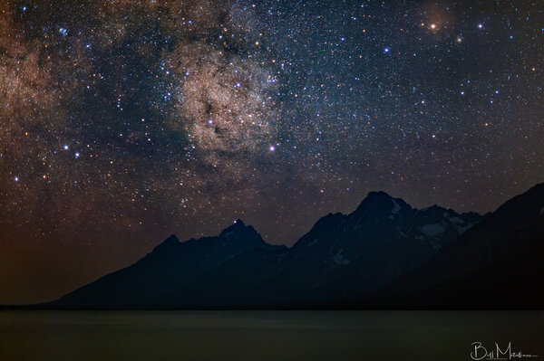 Milkyway Galaxy Above Grand Teton Range