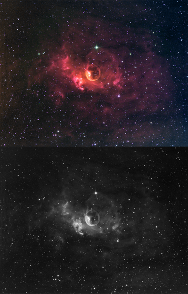 Bubble Nebula - Δοκιμή από Γαλάτσι, Αθήνα