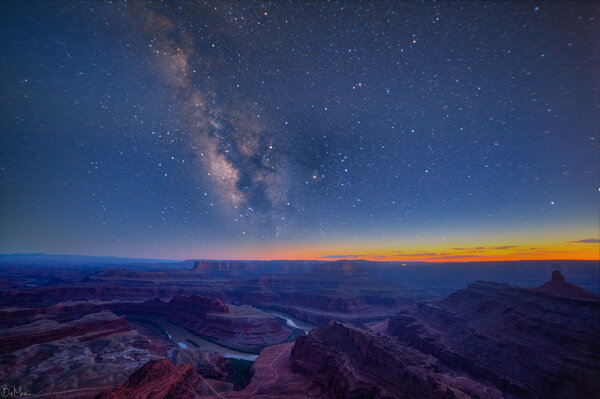 Blended & Stacked Fake Milkyway Above Dead Horse Point