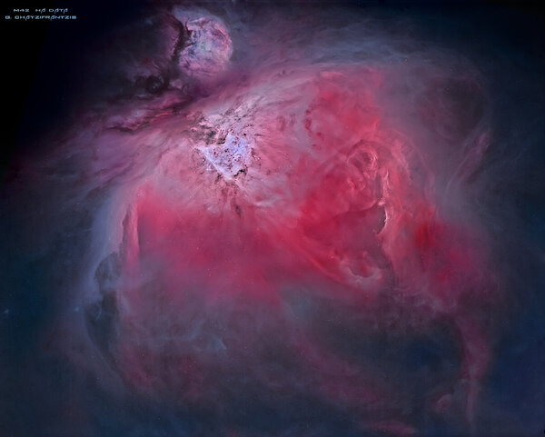 M42 Orion Nebula In Ha (color)