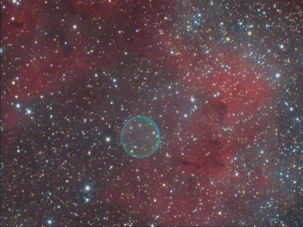 The Soap Bubble Nebula Pn G75.5+1.7 In Cygnus (ha,l,oiii,rgb)