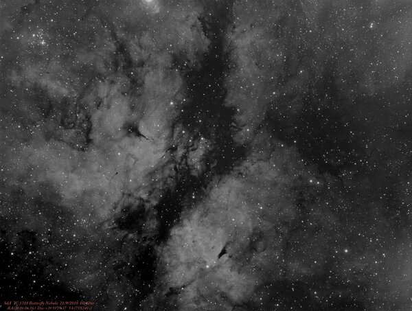 Ic 1318 \"butterfly\" Nebula  Hydrogen-alpha