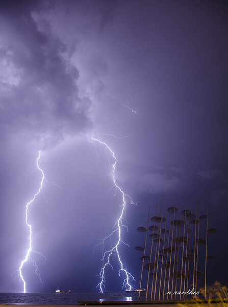 28/08/18 κεραυνοί Θεσσαλονίκη.