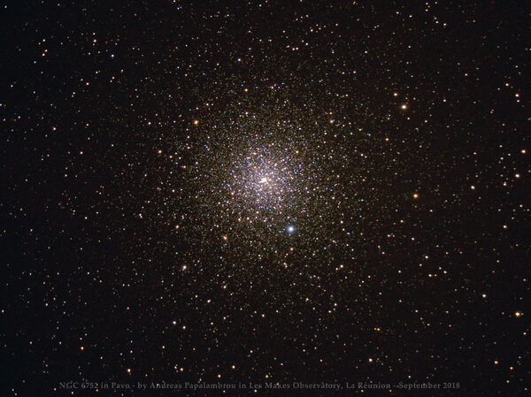Ngc 6752 στον αστερισμό του Ταώ (τέταρτο φωτεινότερο του ουρανού)