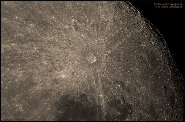 Tycho Crater & Impact Rays