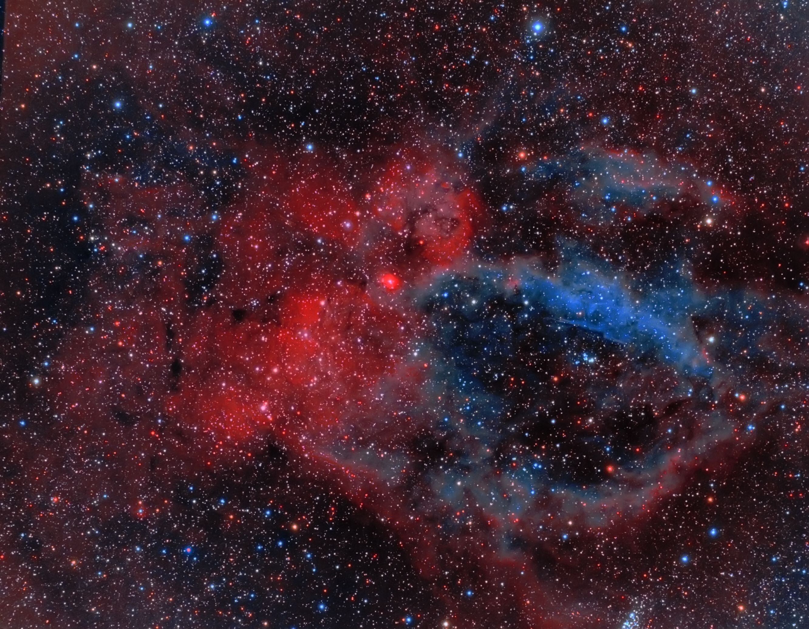 Sh2-157 / The Lobster Claw Nebula Rgb