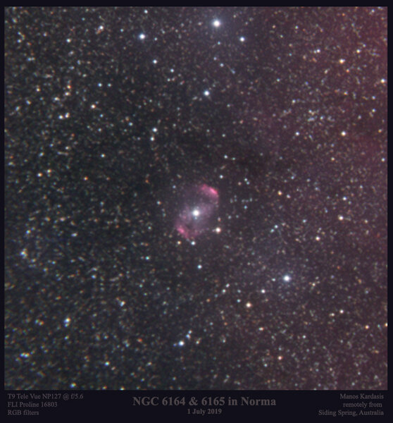 Περισσότερες πληροφορίες για το "Ngc 6164 & 6165"