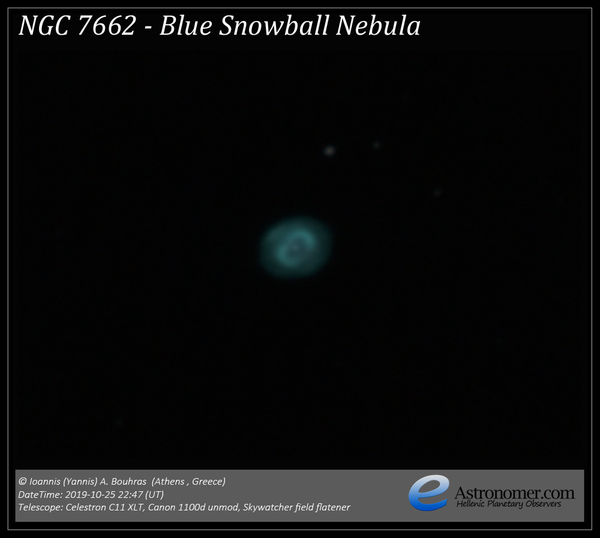 Περισσότερες πληροφορίες για το "Ngc 7662, Also Known As The Blue Snowball Nebula"