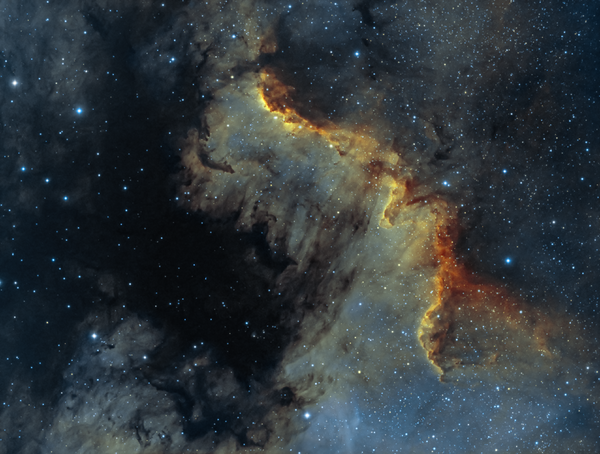 Ngc 7000 - North America Nebula - HSO (synthetic Sii)