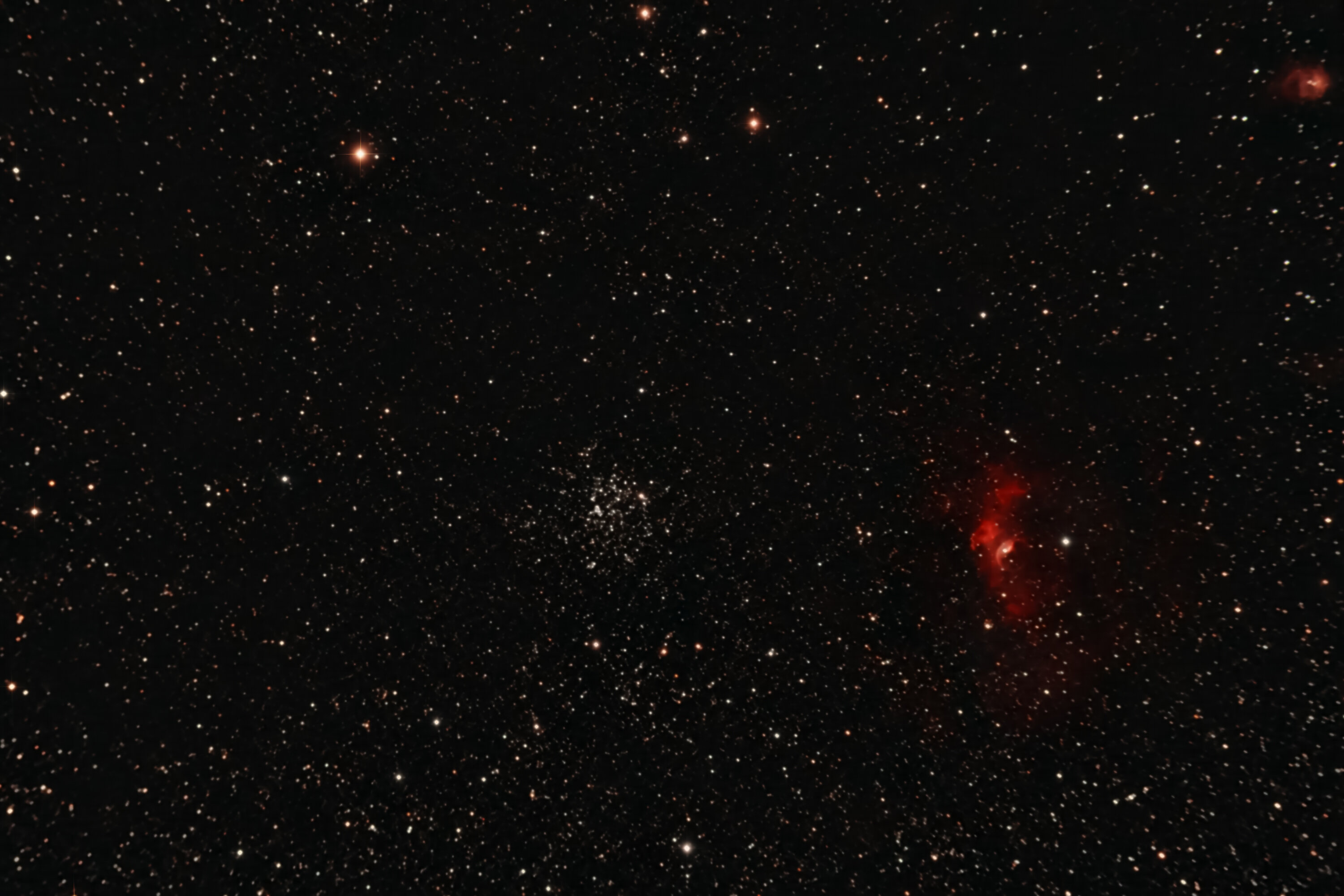 M52 - Salt-and-pepper Cluster & Ngc 7635 - The Bubble Nebula