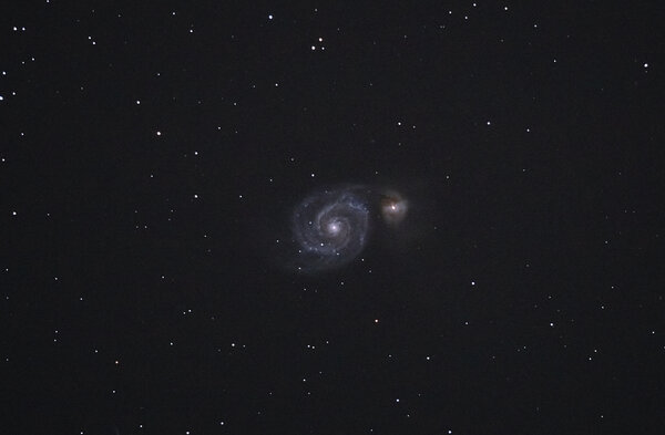 M_51 Whirpool Galaxy And Companion
