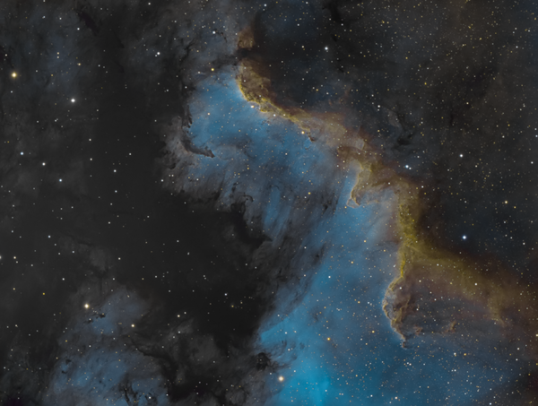 Ngc 7000 - The Cycnus Wall (hst Pallete)