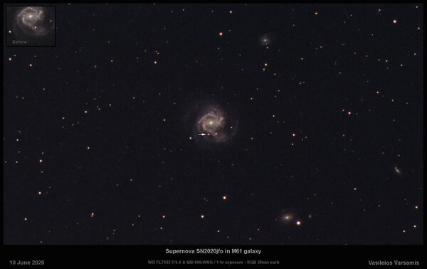 Περισσότερες πληροφορίες για το "Supernova Sn 2020jfo στον M61"