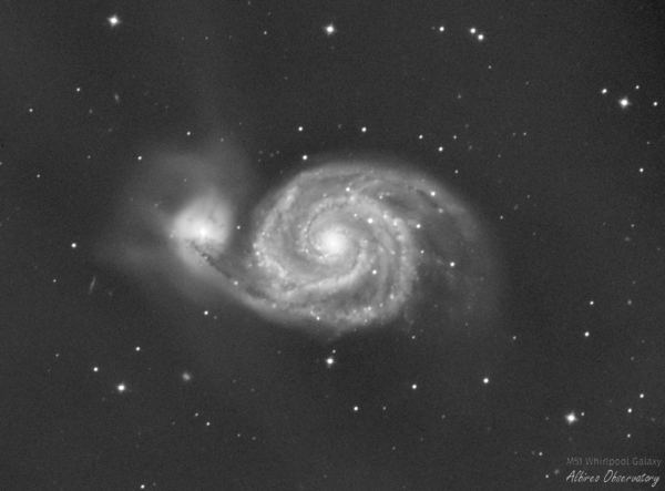The Whirlpool Galaxy (m51) And Companion