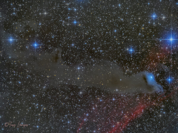 Περισσότερες πληροφορίες για το "Vdb 152 Wolf''s Cave Nebula (with Barnard 175)"