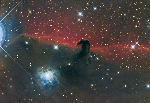 Horsehead Nebula - Ic434 With Alnitak Photobombing At The North