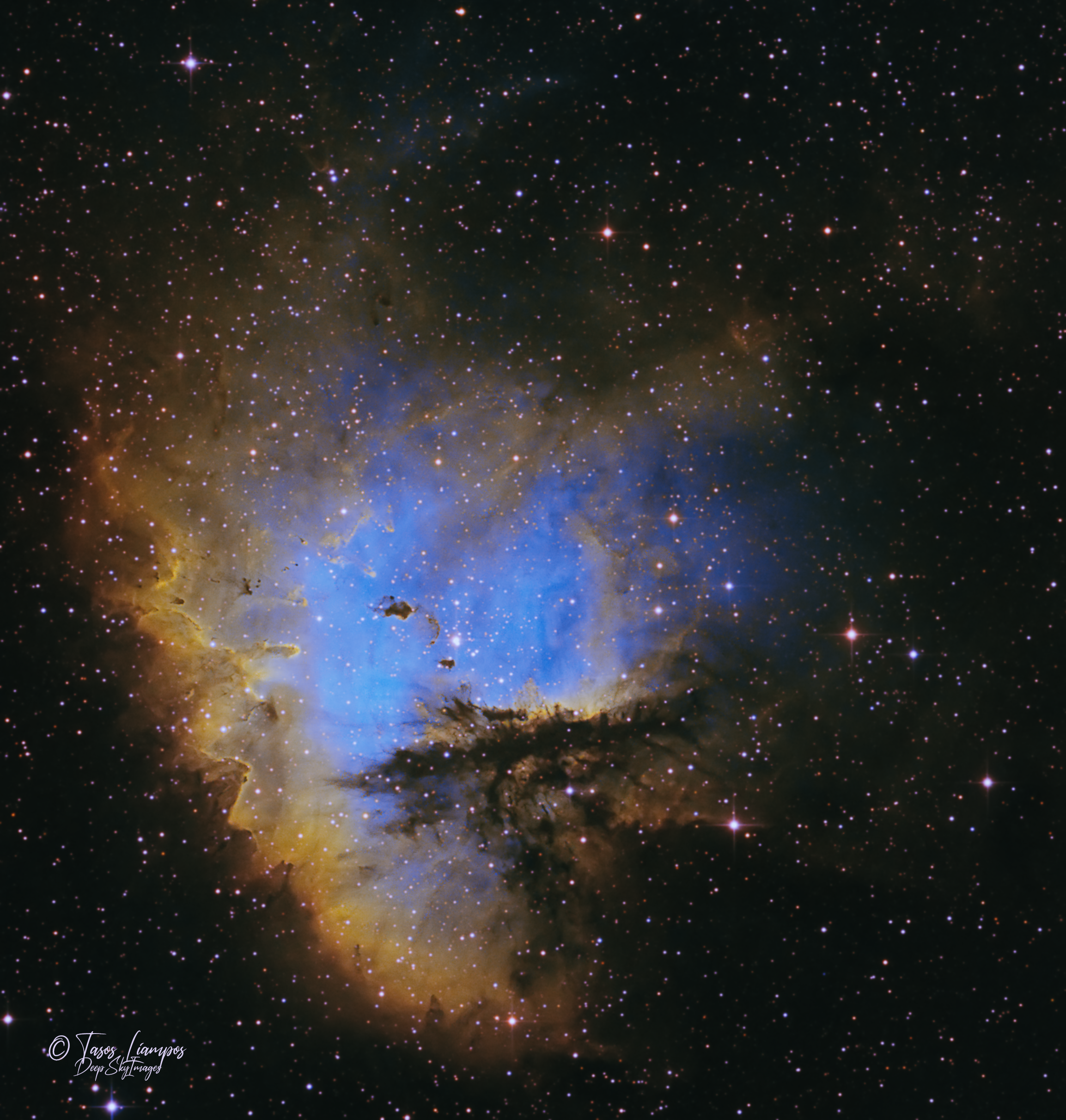 Ngc 281 - Pacman Nebula - Hst Palette