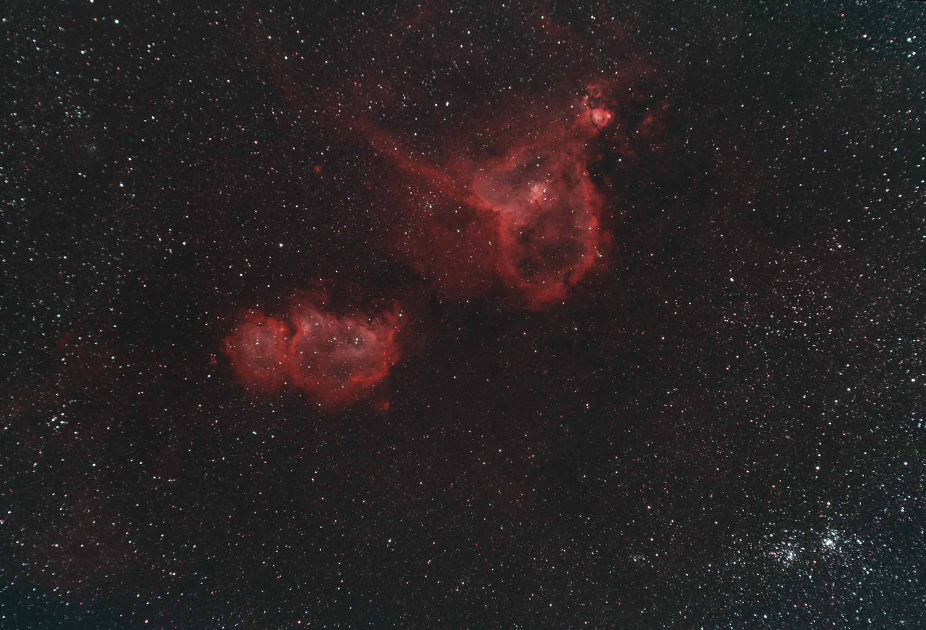 Heart And Soul Nebula , Double Cluster Of Perseus