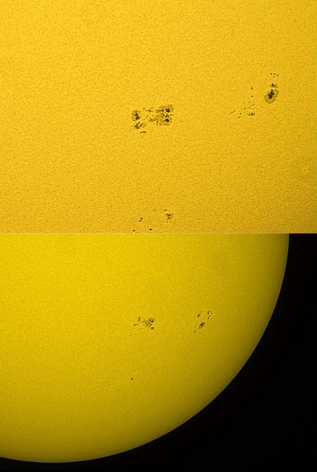 Sunspots AR2866-AR2868
