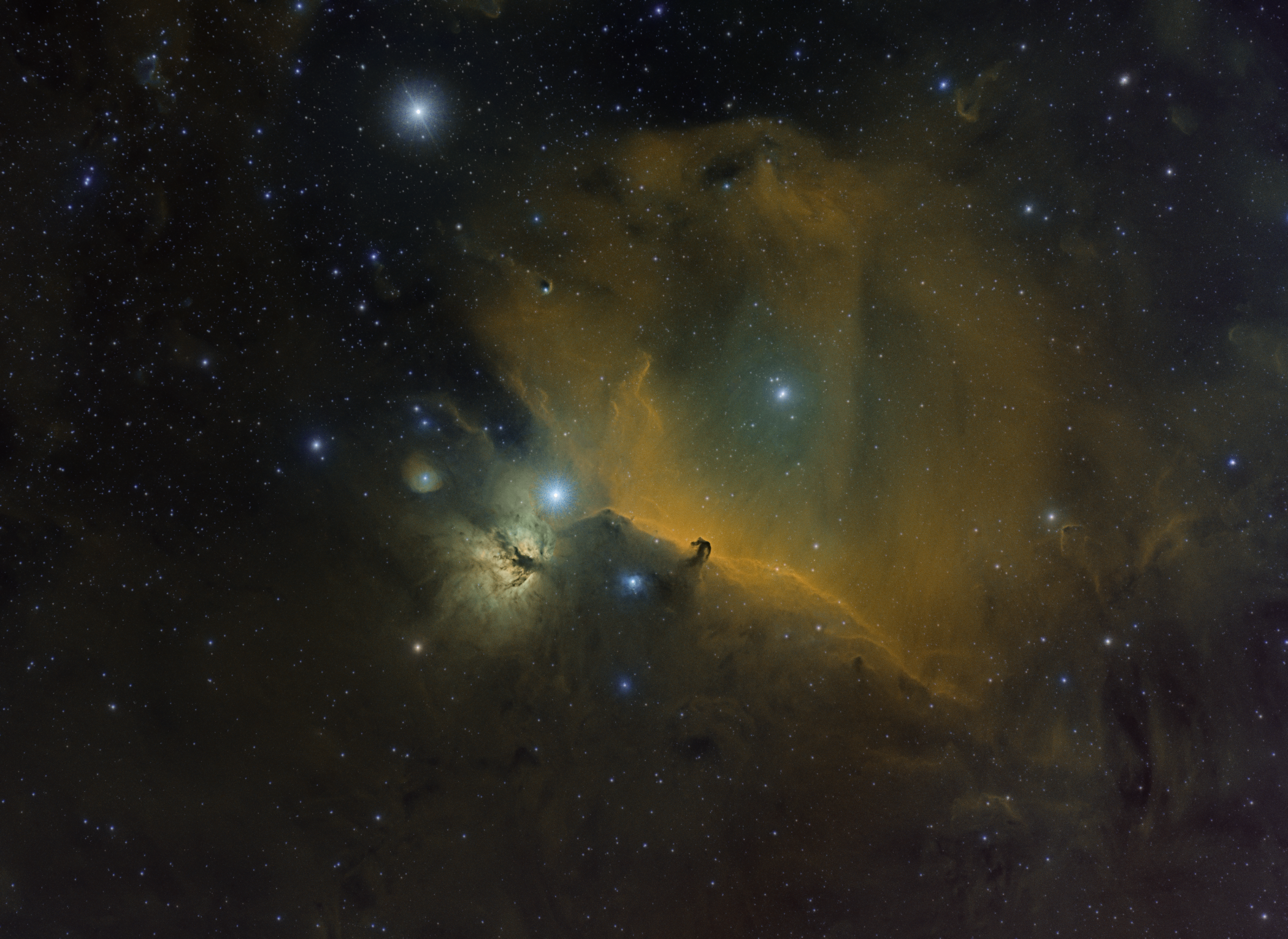 HorseHead και Flame Nebula