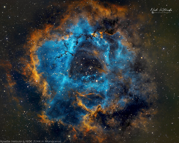 Rosette nebula  & NGC 2244 in Monoceros