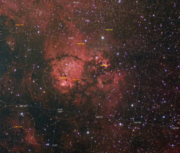 IC1795, LBN 645,646,647,648, LDN 1356,1359,1361, NGC 896 HaRGB Annotated.png