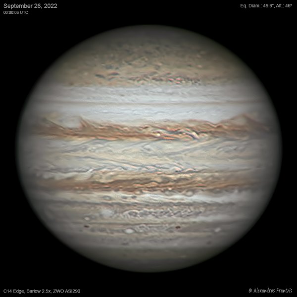2022-09-26, Jupiter, C14 Edge, Barlow 2.5x, ASI 290, 00_00_06 UTC, 21 h before opposition.jpg