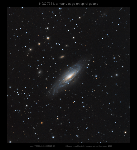 NGC 7331, Spiral Galaxy  LRGB