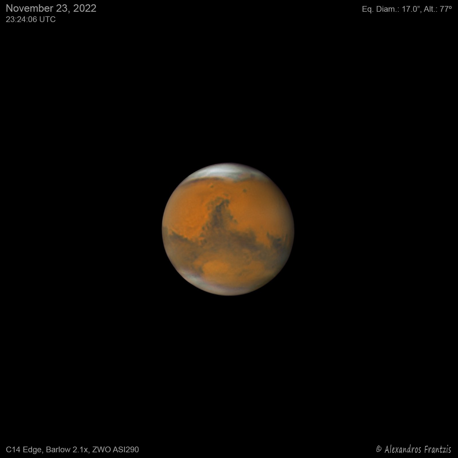 2022-11-23, Mars, C14 Edge, Barlow 2.1x, ASI 290, 23_24_06 UTC