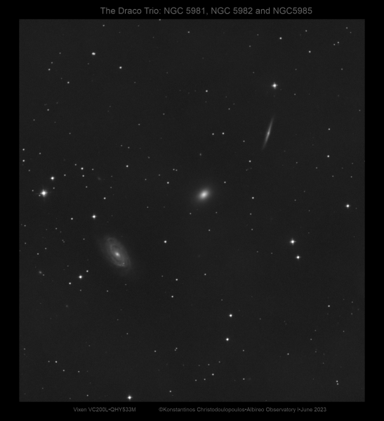 Draco Trio of Galaxies