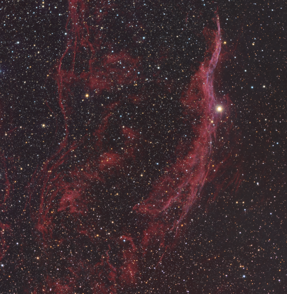 NGC 6960: The Witch's Broom Nebula (halrgb)