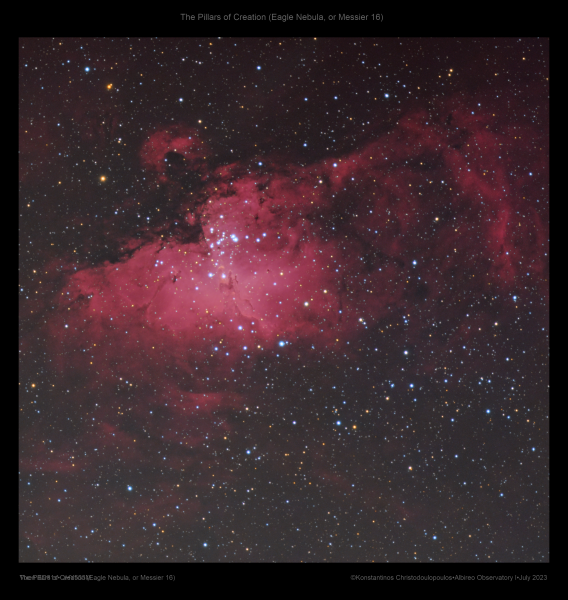 The Pillars of Creation (Eagle Nebula, or Messier 16)