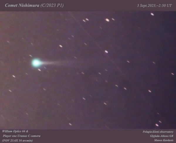 Περισσότερες πληροφορίες για το "Comet Nishimura 2023-09-03"