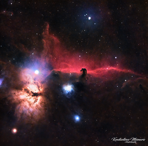 Horsehead and Flame Nebula