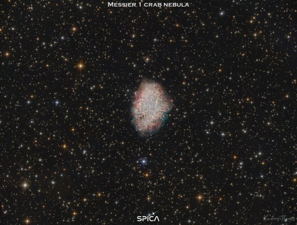 Messier 1 Crab Nebula from Spica remote telescope