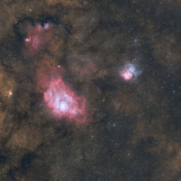 Lagoon And Trifid Nebula