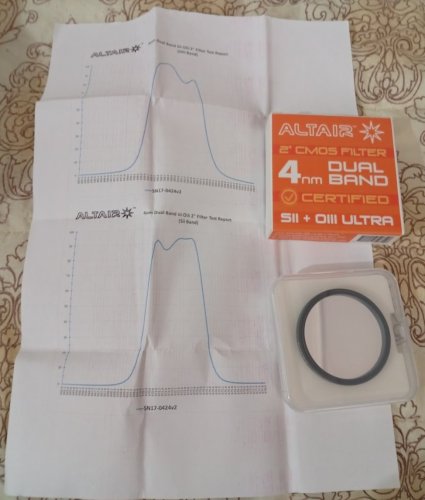 Περισσότερες πληροφορίες για το "Altair Sii Oiii DualBand ULTRA 2" 4nm Filter"