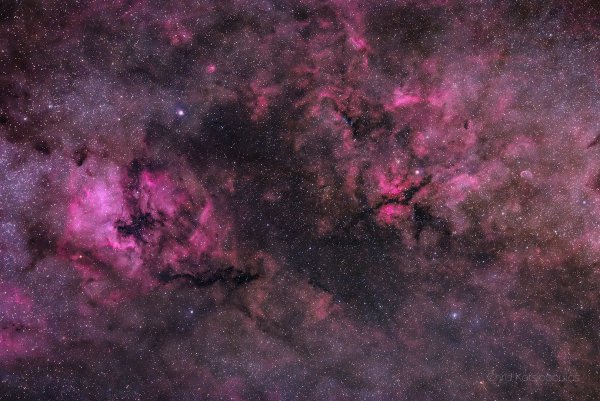 NGC 7000. North America and the Pelican Nebula.