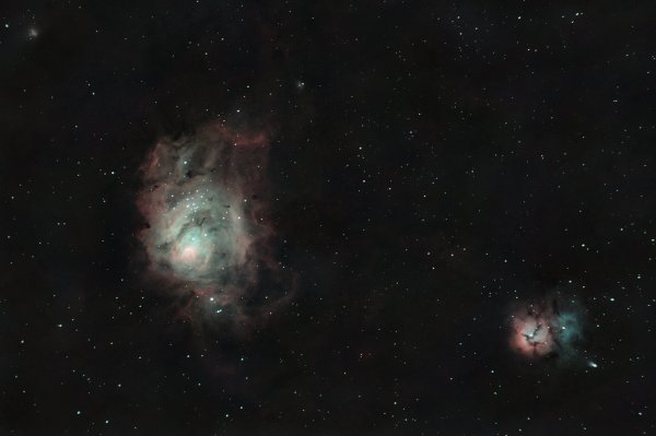 Lagoon and trifid nebula
