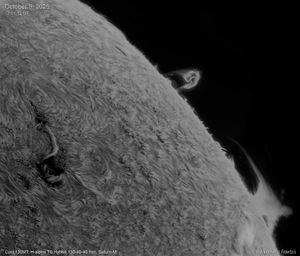 2025-10-09, Solar Ear, NW limb, TS hybrid 130-40-40 mm, Saturn-M, 12_01_12